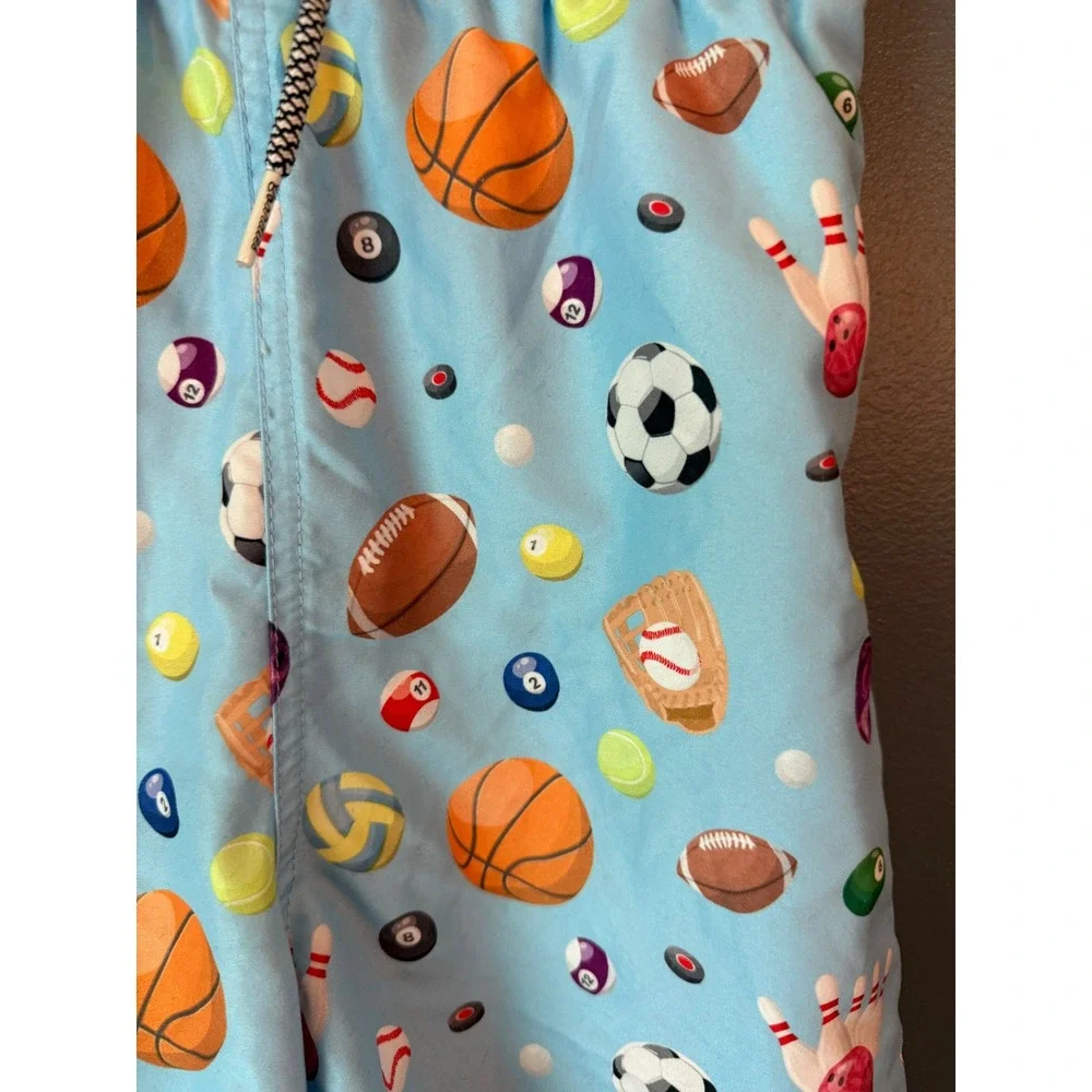 Boardies Boys Blue Multi Sport Print Swim Trunks‎